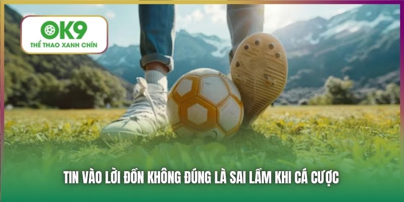 Tin vào lời đồn không đúng là sai lầm khi cá cược